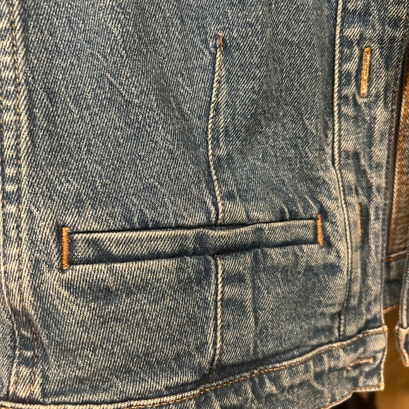 J. Crew Louisa Lady Cropped Jean Jacket with Gold Buttons - Picture 14 of 15